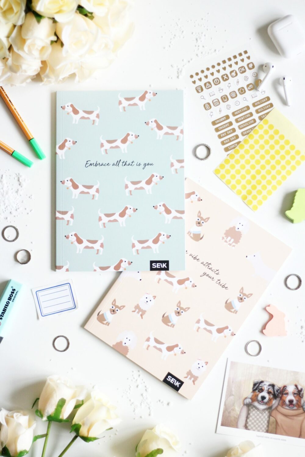 Bullet Journal "Koirat" (2 kpl)