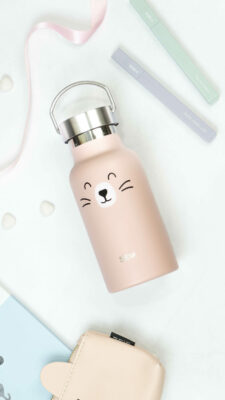 SEIK juomapullo / termospullo - iloinen kissa 350ml