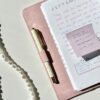 Kukkakynät Blossom Pens - Beige (musta) & Roosa (sininen) - 2kpl - Image 5