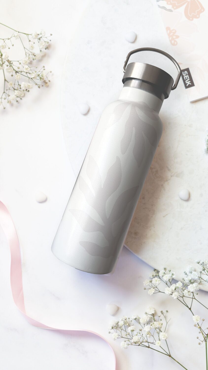 SEIK juomapullo / termospullo - Lehti (beige) 500ml
