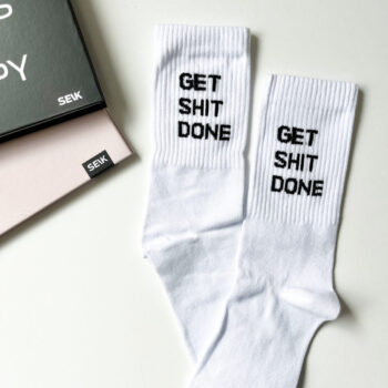 Urheilusukat – Get Shit Done (unisex 35–46)