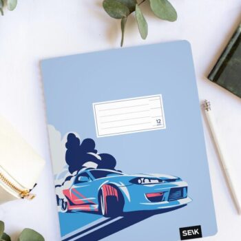 Viivoitettu vihko (12 sivua) – nopea auto