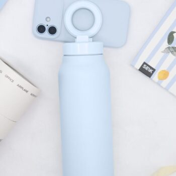 2-in-1 Thermos-juomapullo magneettisella puhelinpidikkeellä – Vaaleanpunainen (Copy)