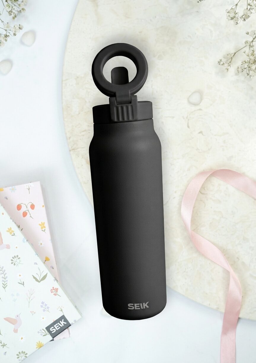 2-in-1 Thermos-juomapullo magneettisella puhelinpidikkeellä - gym girl era (Copy)