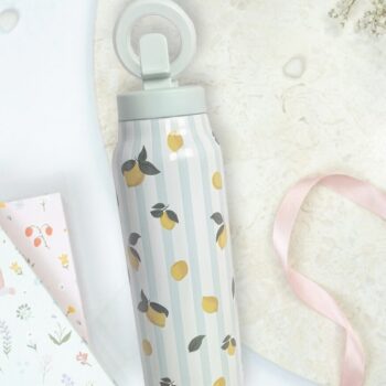 2-in-1 Thermos-juomapullo magneettisella puhelinpidikkeellä – Sitruunat