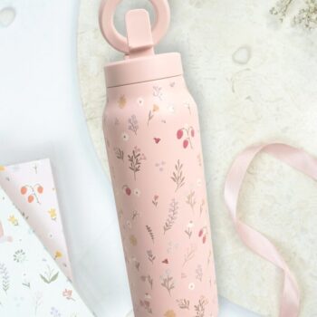 2-in-1 Thermos-juomapullo magneettisella puhelinpidikkeellä – Mansikat