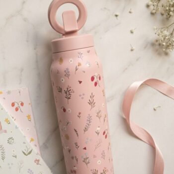 2-in-1 Thermos-juomapullo magneettisella puhelinpidikkeellä – Mansikat