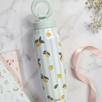 2-in-1 Thermos-juomapullo magneettisella puhelinpidikkeellä – Sitruunat